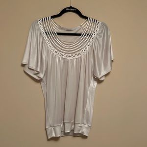 Charlotte Russe Stitched Neckline Top